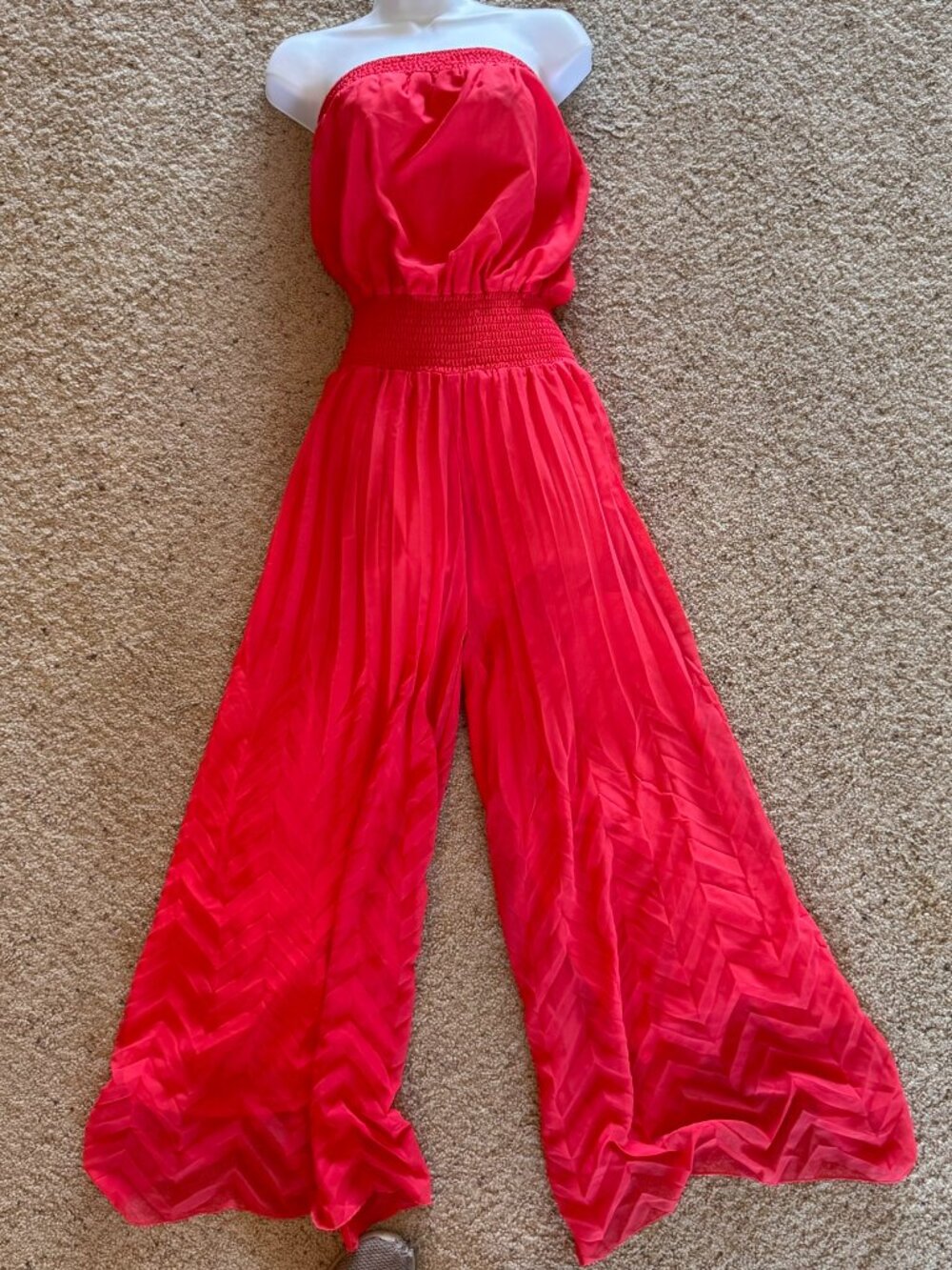 Gracia Jumpsuit; NWT; orange/coral; Size Small